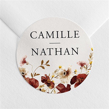 Sticker mariage en automne - Mise en situation