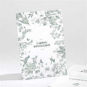 Carton d'invitation mariage sculpture