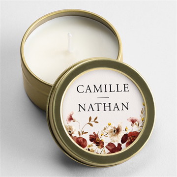 Bougie mariage en automne