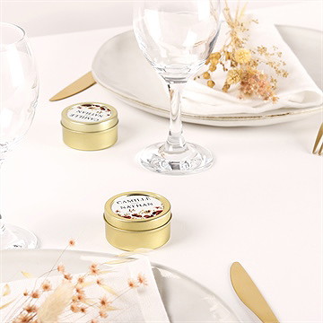 Bougie mariage en automne or - Mise en situation