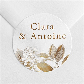 Sticker mariage délicatesse végétale