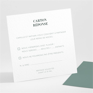 Carton réponse mariage sculpture