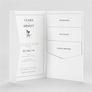 Faire-part mariage tendre murmure - Intérieur du faire-part