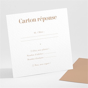 Carton réponse mariage engagés