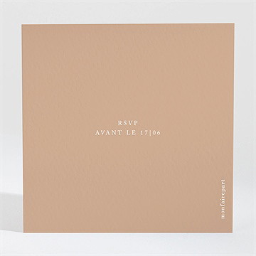 Carton réponse mariage engagés - Dos du carton