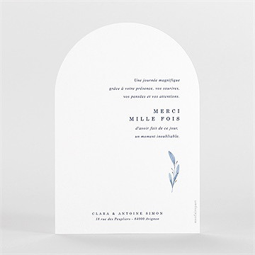 Remerciement mariage pureté - Dos du faire-part