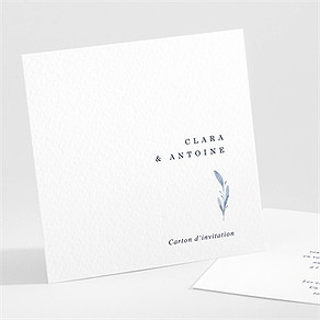 Carton d'invitation mariage pureté