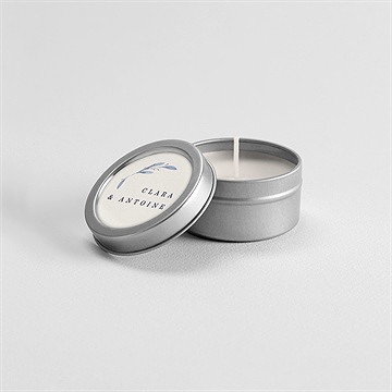 Bougie mariage pureté argent - Mise en situation