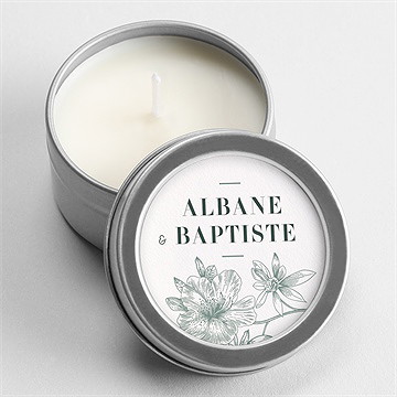 Bougie mariage sculpture argent