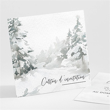 Carton d'invitation mariage montagnes