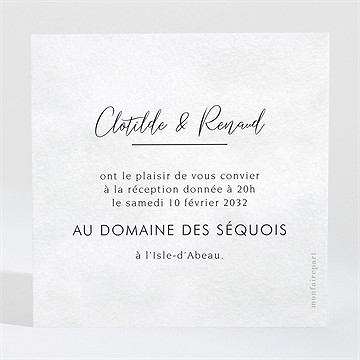 Carton d'invitation mariage montagnes - Dos du carton