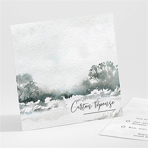 Carton réponse mariage montagnes
