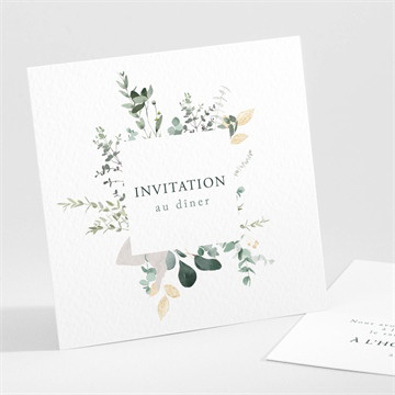 Carton d'invitation mariage tendre murmure