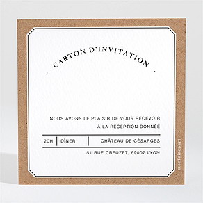 Carton d'invitation mariage apothicaire