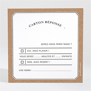 Carton réponse mariage apothicaire