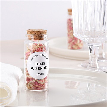 Mignonette mariage apothicaire sticker - Mise en situation