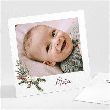 Remerciement naissance hiver