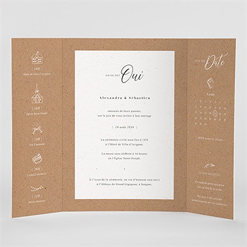 Faire-part mariage notre absolu - Vue Interieur