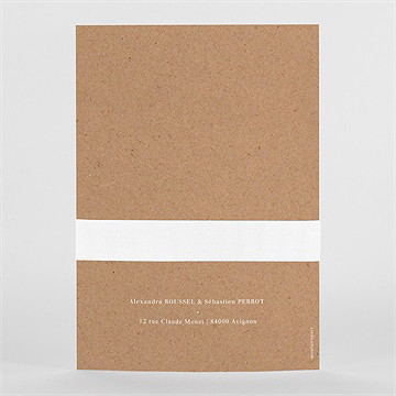 Faire-part mariage notre absolu - Vue de Dos