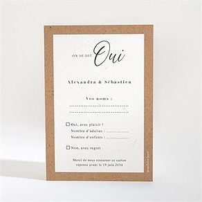 Carton réponse mariage notre absolu