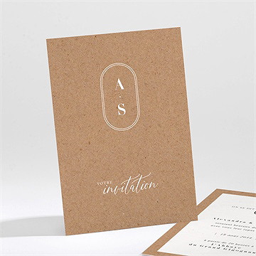 Carton d'invitation mariage notre absolu