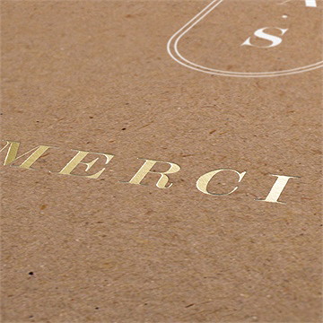 Remerciement mariage notre absolu - Marquage à chaud OR