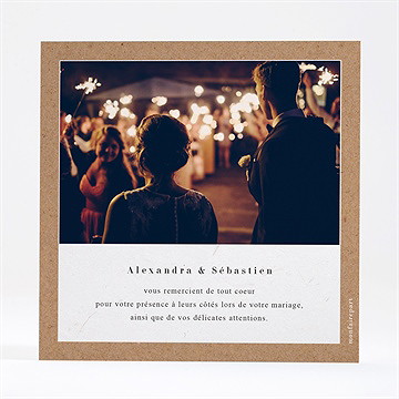 Remerciement mariage notre absolu - Dos de la carte