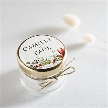 Sticker mariage fleurs d'hiver - Mise en situation