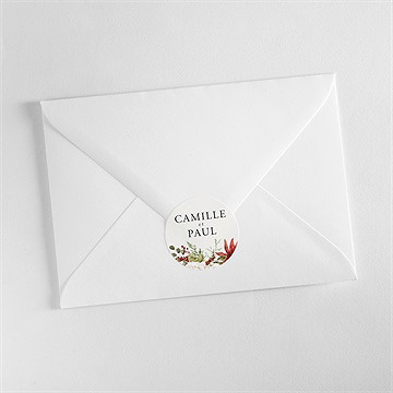 Sticker mariage fleurs d'hiver - Mise en situation