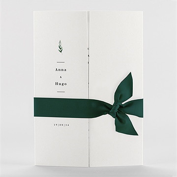 Faire-part mariage emeraude