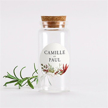 Mignonette mariage en rouge et blanc sticker