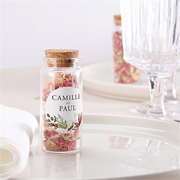 Mignonette mariage en rouge et blanc sticker - Mise en situation