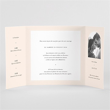 Faire-part mariage volupté - Vue Interieur