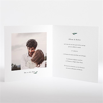 Faire-part mariage notre chemin - Intérieur du faire-part