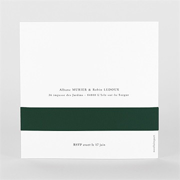 Faire-part mariage notre chemin - Dos du faire-part