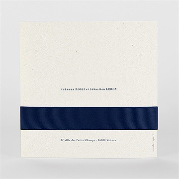 Faire-part mariage notre idylle - Dos du faire-part