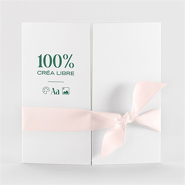 Faire-part mariage 100% création volets ruban