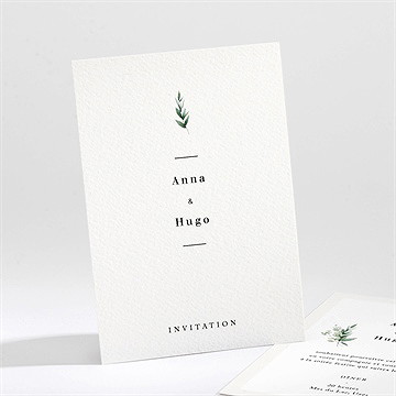 Carton d'invitation mariage emeraude