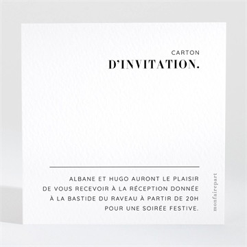 Carton d'invitation mariage annonce argent