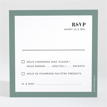 Carton réponse mariage annonce argent