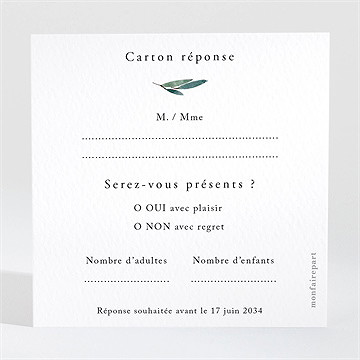 Carton réponse mariage notre chemin