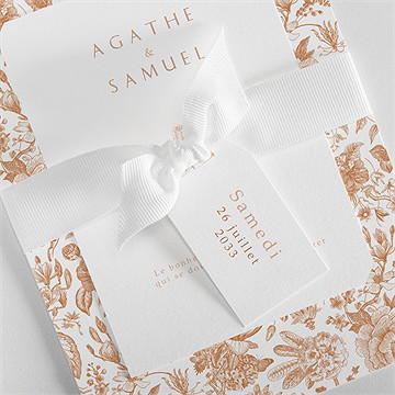 Faire-part mariage passionnément - Détail du faire-part