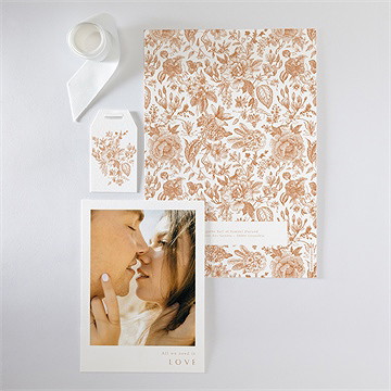 Faire-part mariage passionnément - Vue d'ensemble verso