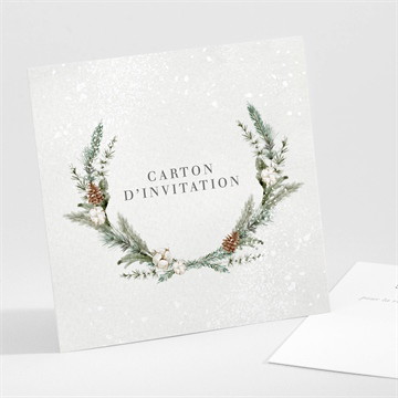 Carton d'invitation mariage noël
