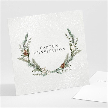 Carton d'invitation mariage noël