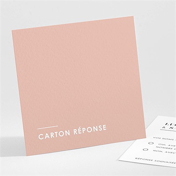 Carton réponse mariage terracotta initiales