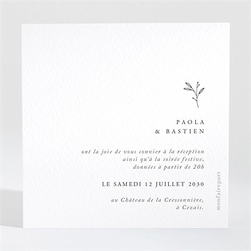 Carton d'invitation mariage douce terracotta - Dos du carton