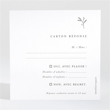 Carton réponse mariage douce terracotta étui