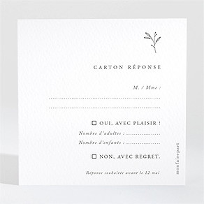 Carton réponse mariage douce terracotta