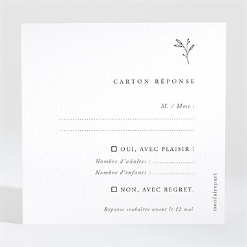 Carton réponse mariage douce terracotta